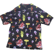 Load image into Gallery viewer, Super Massive Shirt Adult Extra Large Black Rainbow AOP Magic Mushroom Rayon Men
