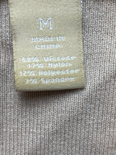 Load image into Gallery viewer, Banana Republic Sweater Womens Medium Taupe Navy Striped Nylon Spandex Ladies
