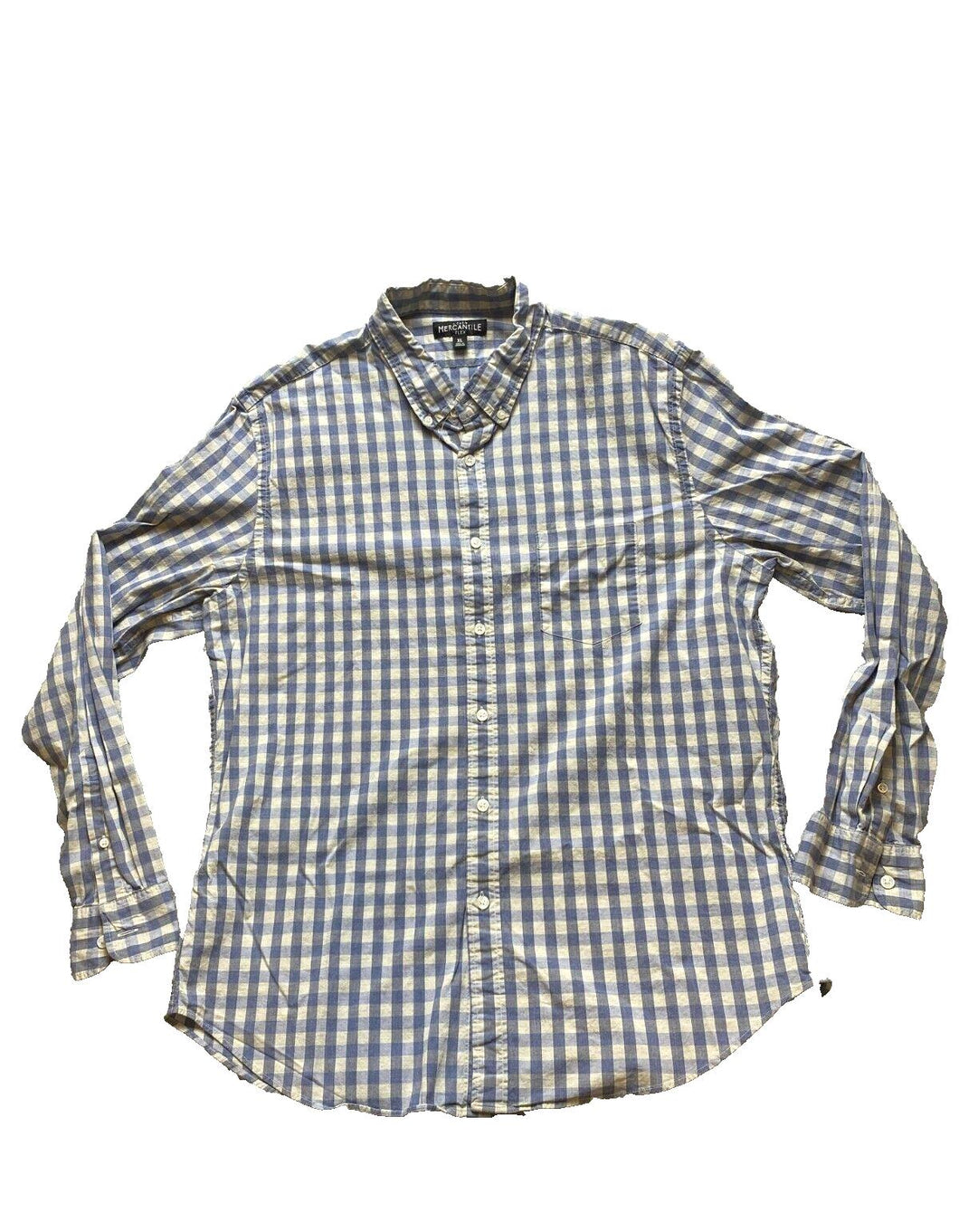 J. Crew Shirt Adult Extra Large Mercantile Flex Checkered Button Up Casual Mens