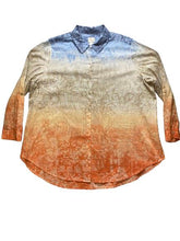 Load image into Gallery viewer, Chicos Shirt Womens 3 (Extra Large) Oversized Ombre Tile Sheri Plus Ladies

