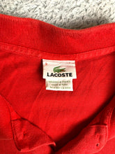 Load image into Gallery viewer, Lacoste Shirt Adult 9 Red Preppy Solid Casual Alligator Golf Polo France Mens
