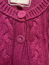 Load image into Gallery viewer, American Eagle Sweater Womens Medium Burgundy Cable Knit Cropped Cardigan Nylon
