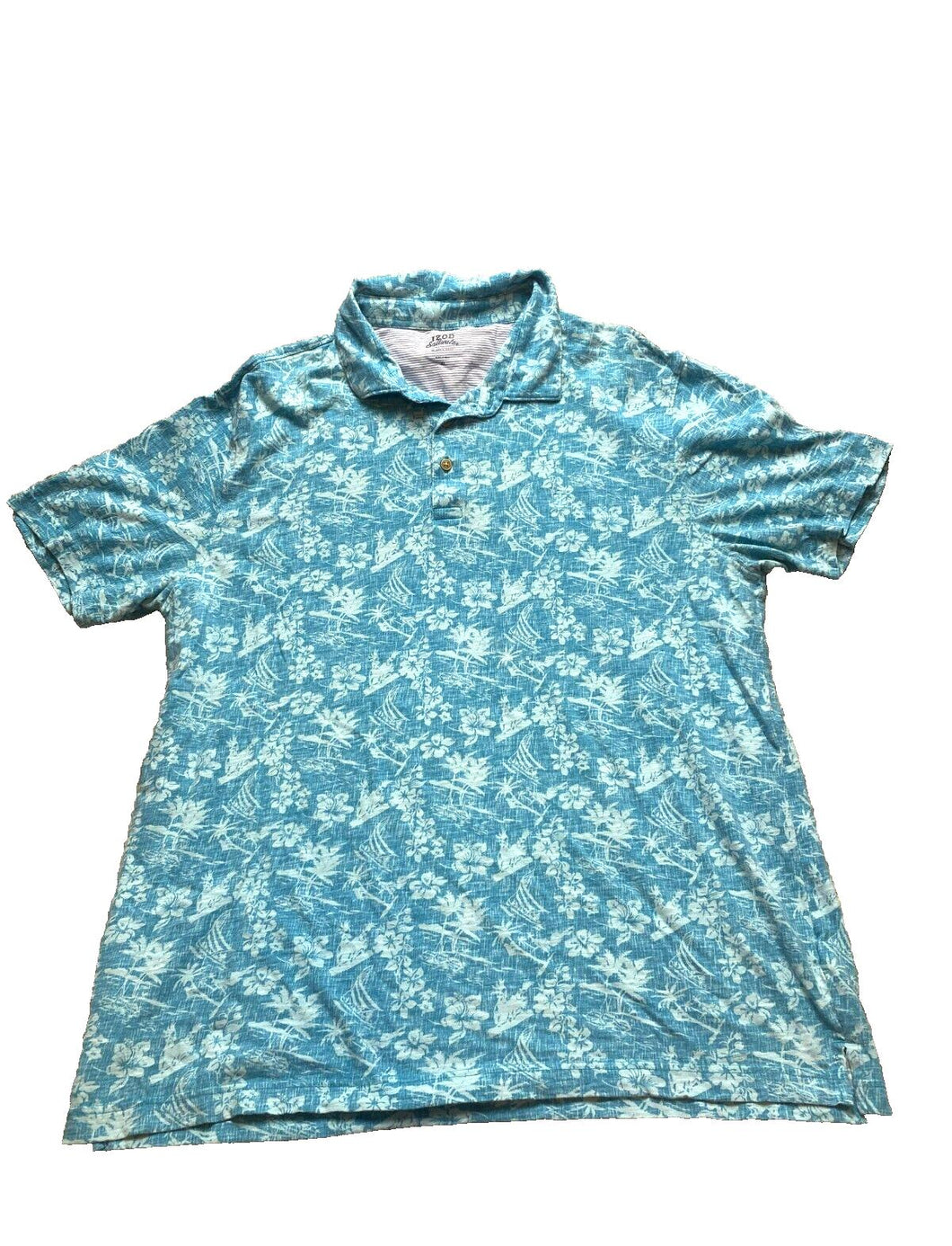 IZOD Shirt Adult Extra Large Hawaiian Relaxed Classics Saltwater Golf Polo Mens