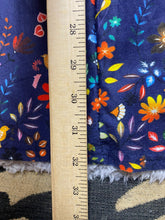 Load image into Gallery viewer, Reborn Shirt Womens 2X Navy Blue AOP Flower Boho Hippie Rayon Spandex Plus Lady
