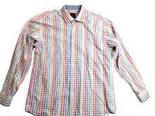 Load image into Gallery viewer, Linea Uomo Shirt Adult Extra Large Button Up Rainbow Paisley Stretch LU Camp Men
