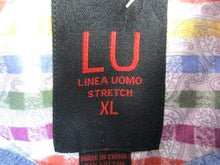 Load image into Gallery viewer, Linea Uomo Shirt Adult Extra Large Button Up Rainbow Paisley Stretch LU Camp Men
