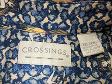 Load image into Gallery viewer, Hula Girl Shirt Adult 2XL XXL Blue Geometric Aloha Hawaiian Crossings AOP Mens
