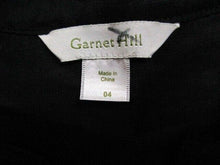Load image into Gallery viewer, Garnet Hill Shirt Womens Medium Black Linen Tank Blouse Casual Cut V-Neck Ladies

