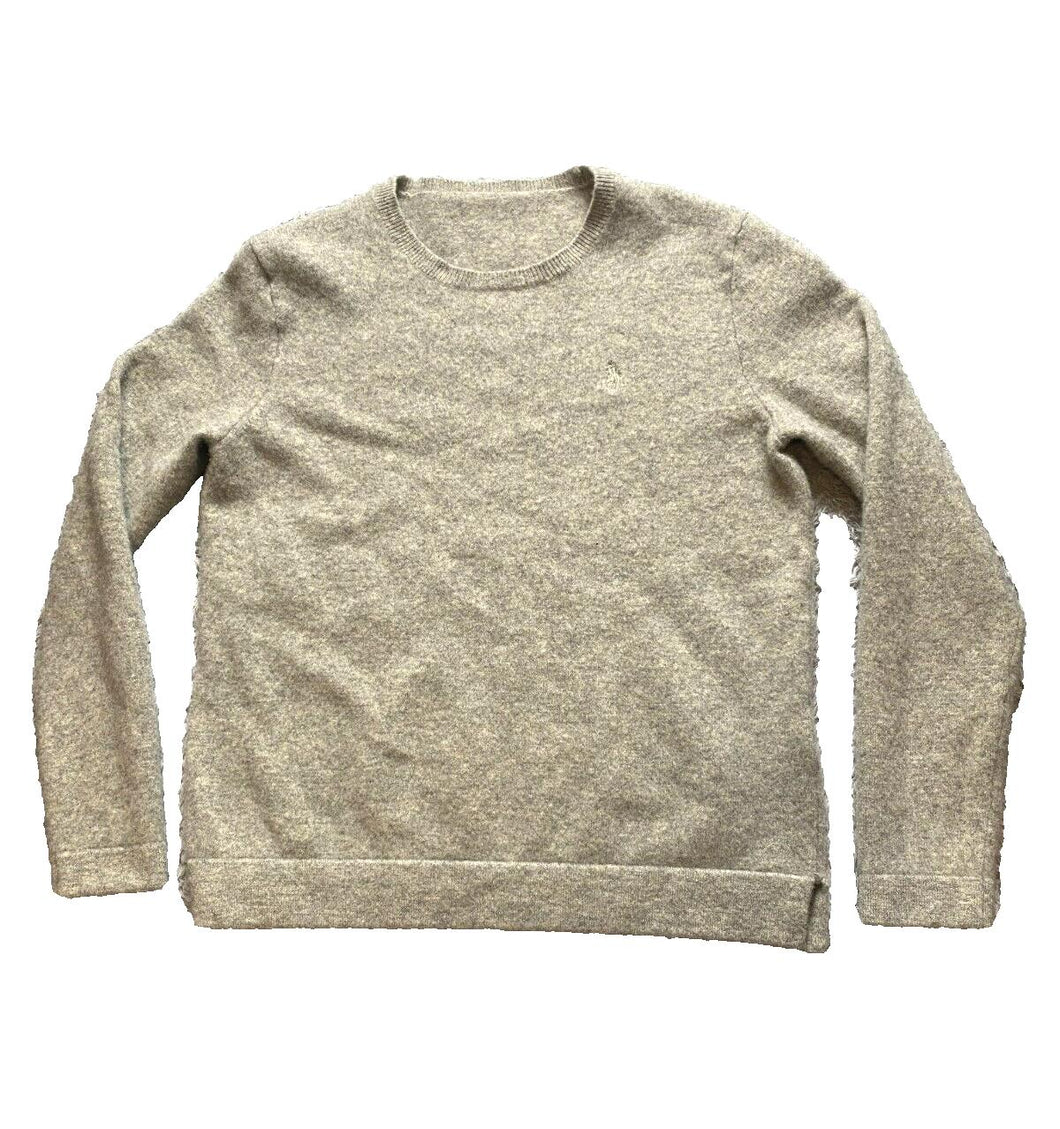 Ralph Lauren Sweater Womens Medium Gray Yarn Merino Wool Outerwear Pullover Lady