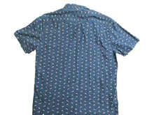 Load image into Gallery viewer, On The Road Shirt Adult Medium Button Up Navy Blue Fox AOP Slim Fit Casual Mens
