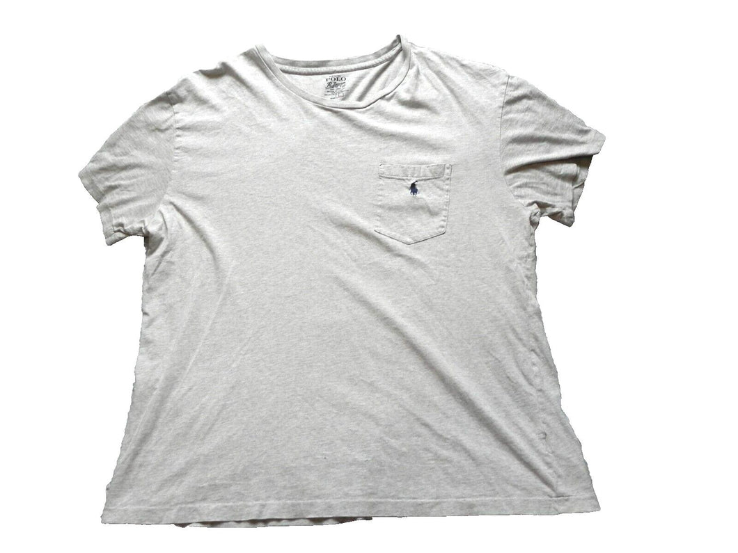 POLO Ralph Lauren & Co Shirt Adult Large Pocket Blue Pony Single Stitch Mens