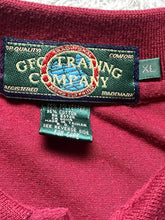 Load image into Gallery viewer, GFC Trading Company Shirt Adult Extra Large Burgundy Navy Preppy Golf Polo Mens
