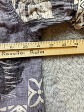 Load image into Gallery viewer, Go Barefoot Shirt Adult Small Gray AOP Hawaiian Tropical Aloha Button Up Mens
