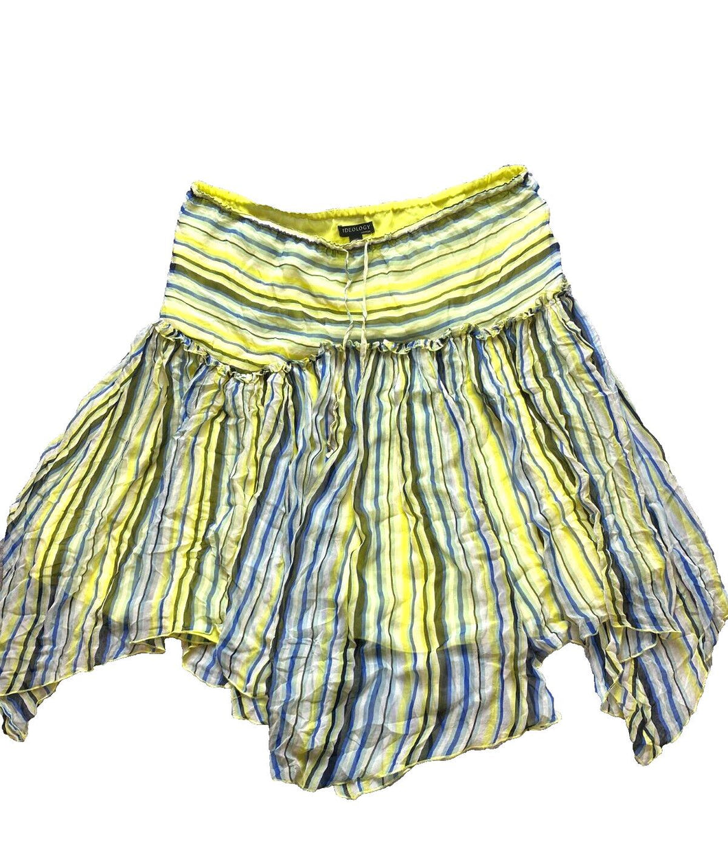 Ideology Skirt Womens 2X (22x31) Asymmetrical Lagenlook Boho Silk Plus Ladies