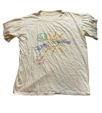 Load image into Gallery viewer, VTG Citibank Shirt Adult Medium Pale Yellow Single Stitch Earthy Earthcore 80s
