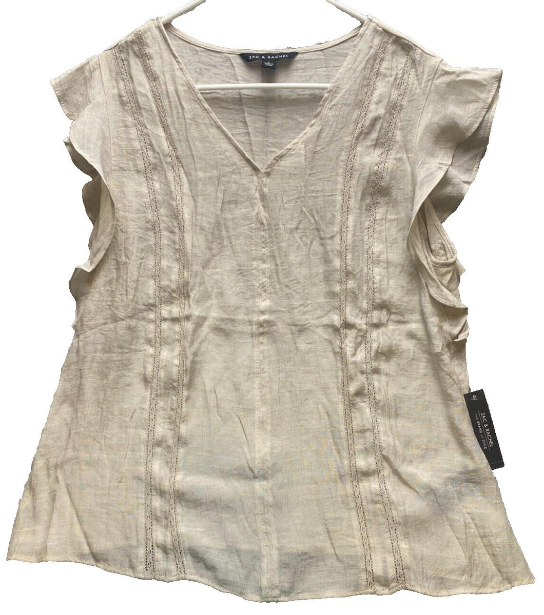 Zac & Rachel Shirt Womens Large Flowy Rayon Boho Fairycore Ladies NWT