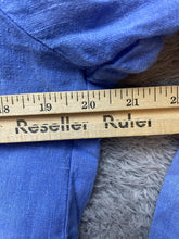 Load image into Gallery viewer, Fenini Shirt Womens Small Light Blue Button Up Linen Oversized Blouse Ladies
