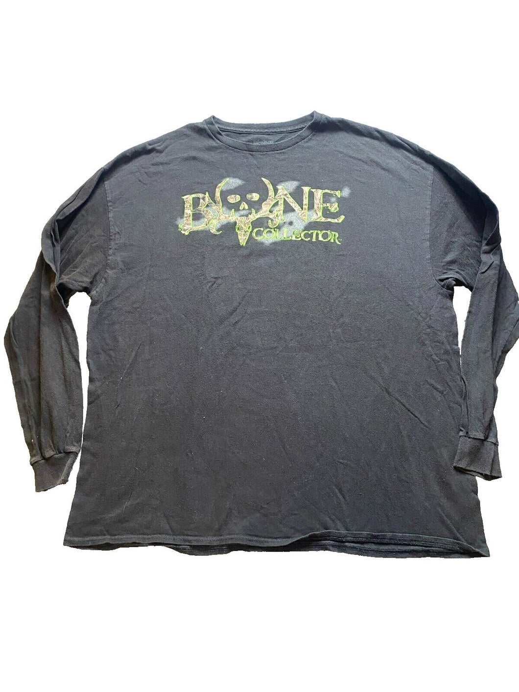 Bone Collector Shirt Adult 2XL XXL Black Hunting Outdoor Skull Long Sleeve Mens