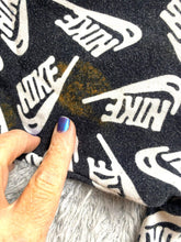 Load image into Gallery viewer, Nike Sweatshirt Adult Medium Black White Hoodie Allover Print Fleece Swoosh Mens
