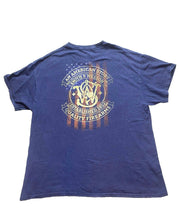 Load image into Gallery viewer, Smith &amp; Wesson Shirt Adult Extra Large Navy Blue USA American Flag Firearms Mens
