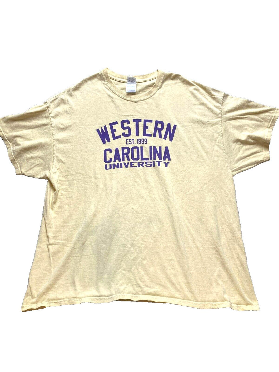 Western Carolina Shirt Adult 2XL Butter Yellow University NCAA Sportswear Mens