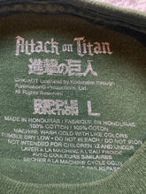 Load image into Gallery viewer, Attack On Titan Shirt Adult Large Green Scout Regiment Paint Splatter Mens
