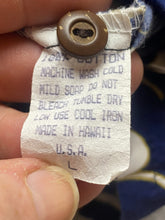 Load image into Gallery viewer, VTG Hilo Hattie Shirt Adult Large Navy AOP Flower Button Up Hawaiian Aloha Mens
