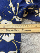 Load image into Gallery viewer, VTG Hilo Hattie Shirt Adult Large Navy AOP Flower Button Up Hawaiian Aloha Mens
