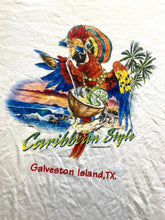 Load image into Gallery viewer, VTG Parrot Shirt Adult Extra Large Dingy White Caribbean Galveston Island Mens
