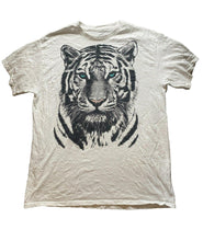 Load image into Gallery viewer, DOM Shirt Adult Large White Tiger Big Cat Face Blue Eyes Streetwear Nature Mens

