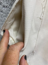 Load image into Gallery viewer, Trouve Dress Womens Large White Double Breasted Pocket Sheath Rayon Spandex
