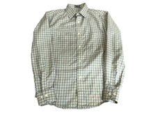 Load image into Gallery viewer, VIJAY Shirt Adult Small Yellow Blue White Plaid Button Up Stiching Casual Mens
