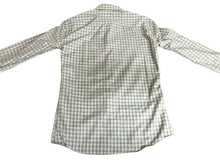 Load image into Gallery viewer, VIJAY Shirt Adult Small Yellow Blue White Plaid Button Up Stiching Casual Mens
