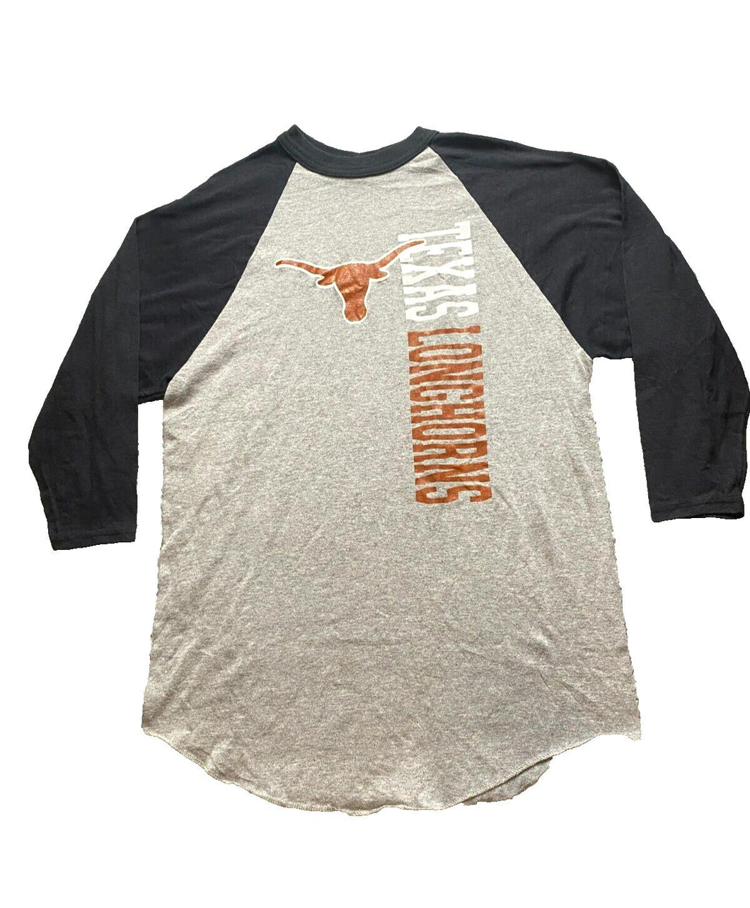 Texas Longhorns Shirt Adult Medium Gray Black Raglan Sportswear Augusta Mens