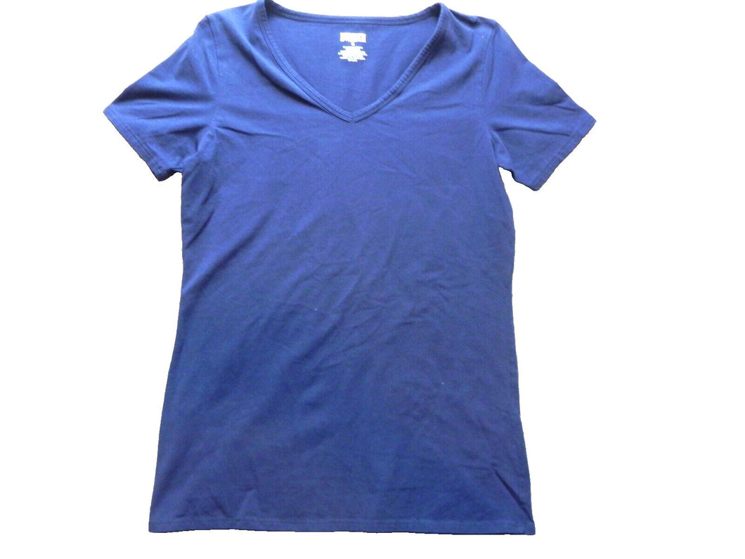 Duluth Trading Shirt Womens Medium V-Neck Short Sleeve Classic Spandex Ladies