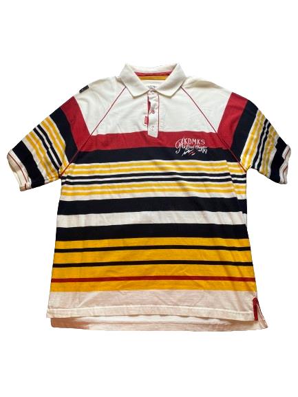Akademiks Shirt Adult 3XL Black Gold AKDMKS Raglan Jeanius Level Golf Polo Mens
