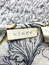 Load image into Gallery viewer, Anthropologie Hinge Dress Womens Small Navy Gold Hippie Peasant Boho Swing Flare
