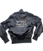 Load image into Gallery viewer, VTG Holloway Jacket Adult Small Mt Wolf Gospel Arts Embroidered Bomber Snap Mens
