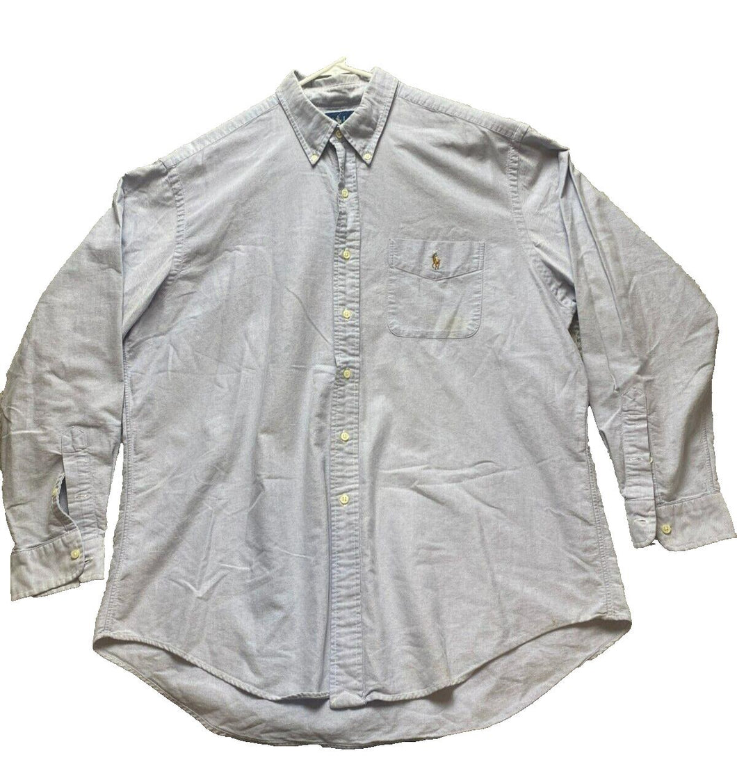 Ralph Lauren Shirt Adult Extra Large Classic Fit Button Up Flesh Pony Casual Men