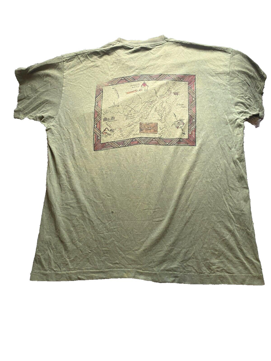 VTG Kittatiny Mining Shirt Adult 2XL Single Stitch The Wilderness Road USA Mens