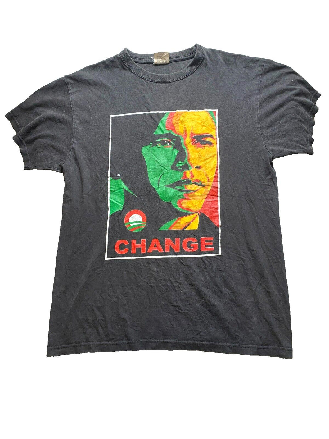 Barack Obama Shirt Adult Large Black History In The Making Change 2 Sided Mens