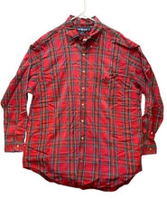 Load image into Gallery viewer, Ralph Lauren Shirt Adult Extra Large Tartan Plaid Button Up Blue Pony Big Mens
