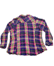 Load image into Gallery viewer, Torrid Shirt Womens 3 3X Pink Yellow Plaid Button Up Rayon Casual Plus Ladies
