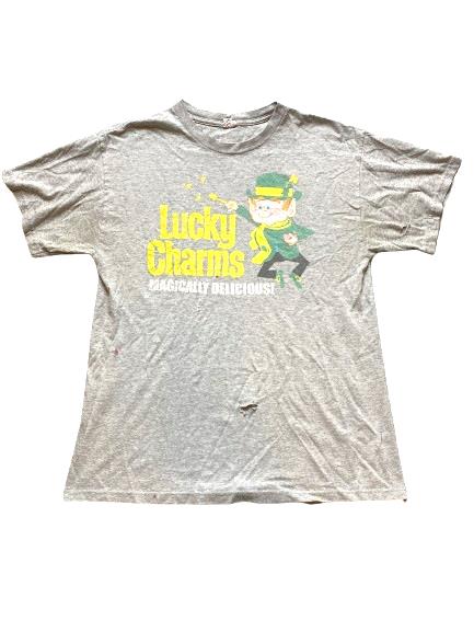 VTG Lucky Charms Shirt Adult Medium Gray Magically Delicious Leprechaun 90s Mens