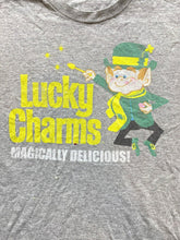 Load image into Gallery viewer, VTG Lucky Charms Shirt Adult Medium Gray Magically Delicious Leprechaun 90s Mens
