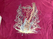 Load image into Gallery viewer, Hard Rock Shirt Adult Large Maroon Gatlinburg Lightning Guitar Streetwear Mens
