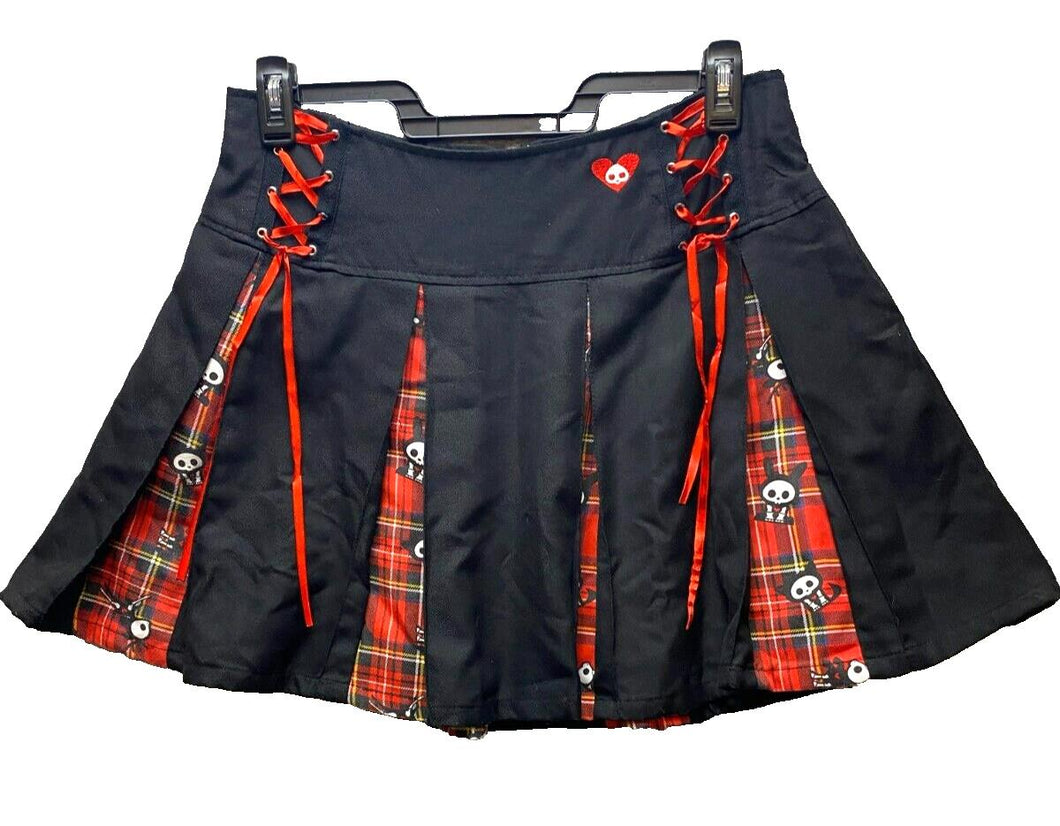 Skelanimals Skirt Womens Extra Large (34x17) Goth Emo Cyberpunk Whimsigoth Mini