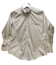Load image into Gallery viewer, Brooks Brothers Shirt Adult 16.5-34 Gray Black Striped  Button Up Dress Mens
