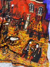 Load image into Gallery viewer, Chicos Shirt Womens 3 Extra Large AOP Diner City Scene Vibrant Button Up Silk

