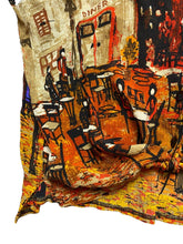 Load image into Gallery viewer, Chicos Shirt Womens 3 Extra Large AOP Diner City Scene Vibrant Button Up Silk
